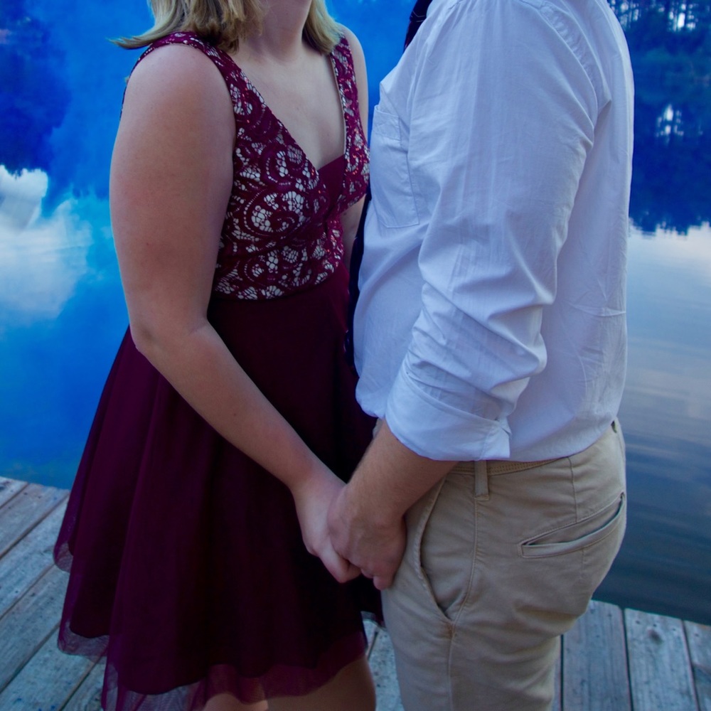 red short formal dress